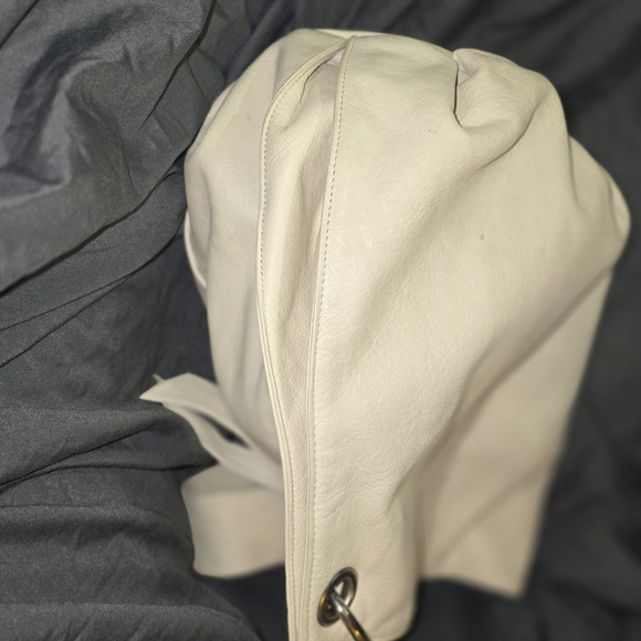 Calvin Klein White Leather Hobo Bag